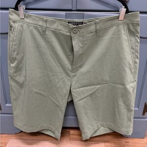 Rye Men's Light Green Flat Front Shorts